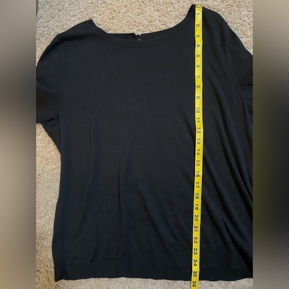 Talbots Women’s Black Size L Keyhole Back Top - Picture 4 of 6